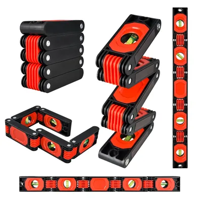 Magnetic Level Tool Foldable Level Ruler Precise Protractor Mini Spirit Leveler Angle Finder Construction Woodworking