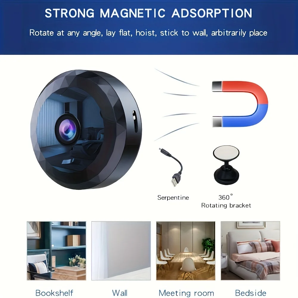 Magnetic Mini WiFi Camera 1080P HD Wireless Security Camera Security Protection Voice Video Surveillance Night Version Magnetic Mini WiFi Camera 1080P HD Wireless Security Camera Security Protection Voice Video Surveillance Night Version