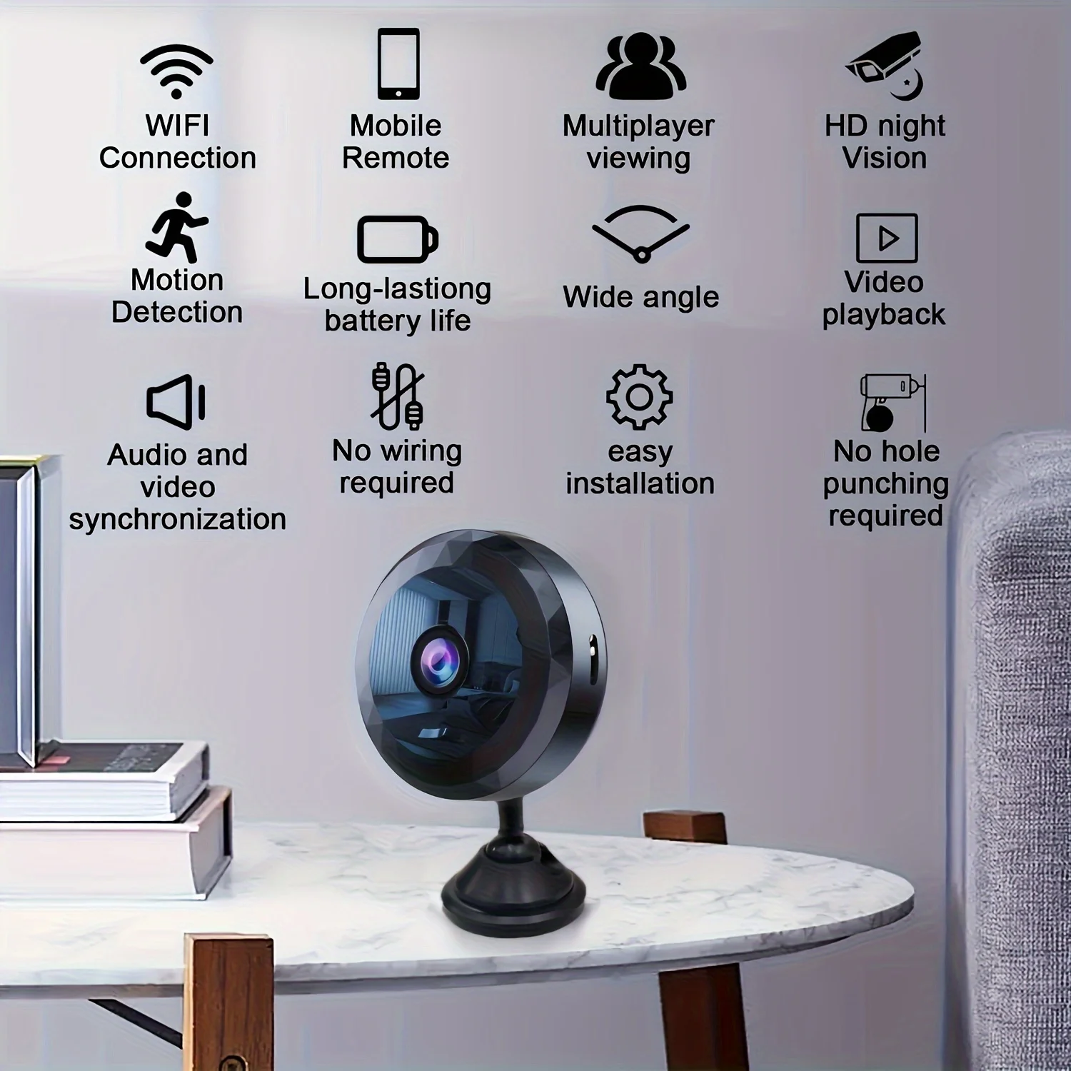 Magnetic Mini WiFi Camera 1080P HD Wireless Security Camera Security Protection Voice Video Surveillance Night Version Magnetic Mini WiFi Camera 1080P HD Wireless Security Camera Security Protection Voice Video Surveillance Night Version