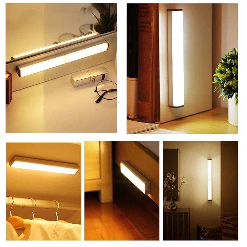 Magnetic Motion Sensor LED lamp Wireless Night Light Type C Rechargeable Light Cabinet Wardrobe Lamp Staircase Magnetic Motion Sensor LED lamp Wireless Night Light Type C Rechargeable Light Cabinet Wardrobe Lamp Staircase