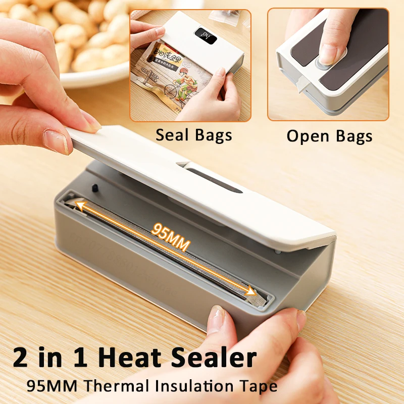 Magnetic Plastic Bags Sealer Mini Heat Bag Sealing Machine 2 in 1 Heat Bag Sealer Food Packaging Sealing Machine Magnetic Plastic Bags Sealer Mini Heat Bag Sealing Machine 2 in 1 Heat Bag Sealer Food Packaging Sealing Machine