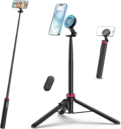 Magnetic Selfie Stick Tripod Wireless Bluetooth Remote Phone Extension Tripod for Phone Live Streaming Vlog Magnetic Selfie Stick Tripod Wireless Bluetooth Remote Phone Extension Tripod for Phone Live Streaming Vlog