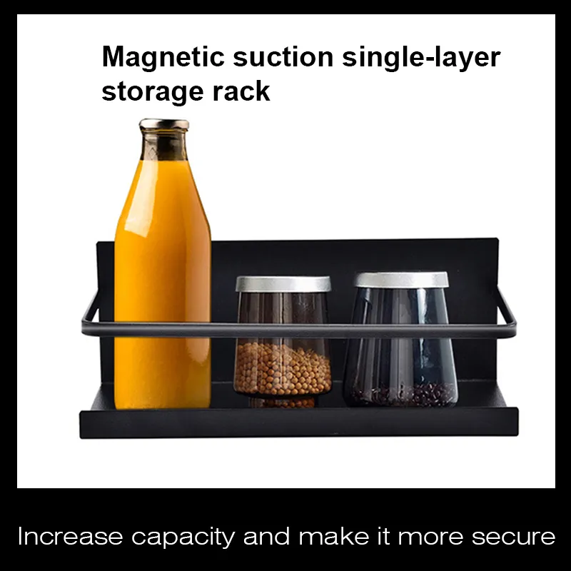 Magnetic Shelf Spice Refrigerator Side Shelf Spice Storage Household Refrigerator Magnetic Shelf Space Saving