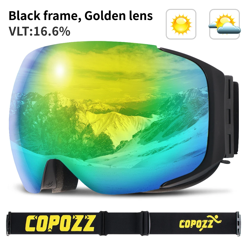 Magnetic Ski Goggles with Quick-Change Lens and Case Set 100% UV400 Protection Anti-fog Snowboard Goggles for Men and Magnetic Ski Goggles with Quick-Change Lens and Case Set 100% UV400 Protection Anti-fog Snowboard Goggles for Men and
