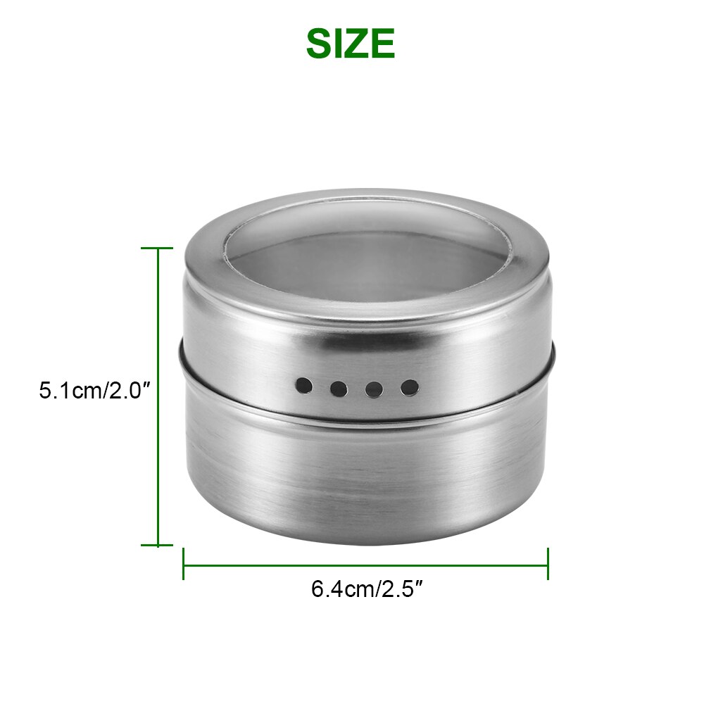 Magnetic Spice Containers with Labels (6pcs) Magnetic Spice Containers with Labels (6pcs)