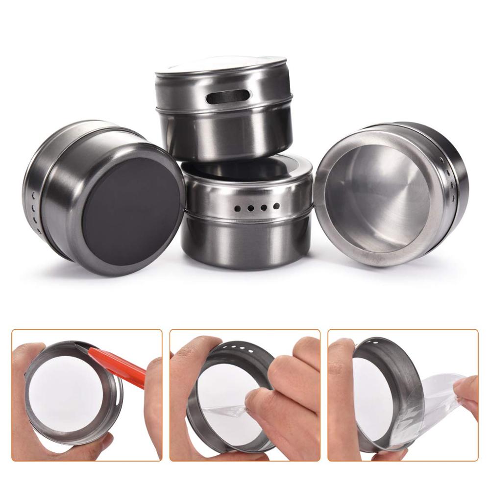 Magnetic Spice Jars Seasoning Steel Cans