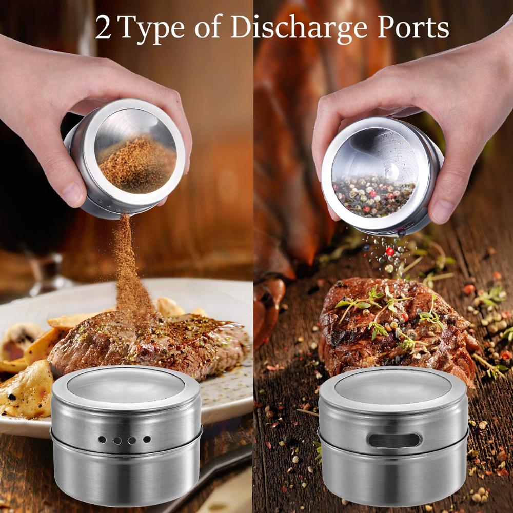 Magnetic Spice Jars Seasoning Steel Cans