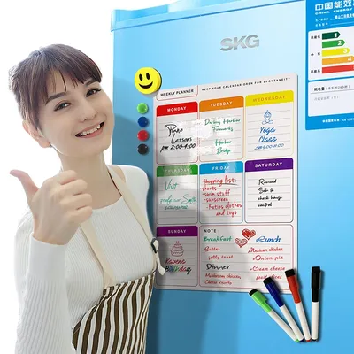 Magnetic Whiteboard For Fridge Weekly Planner