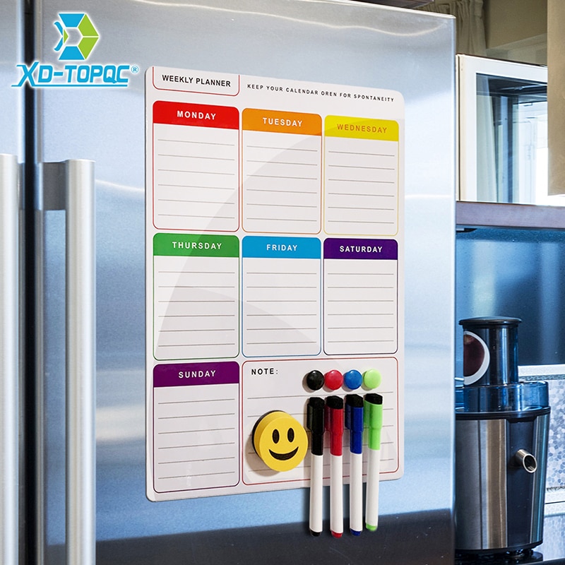 Magnetic Whiteboard For Fridge Weekly Planner