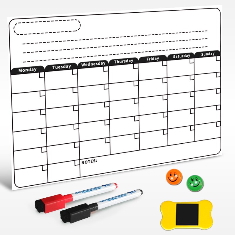Magnetic Whiteboard Monthly Planner