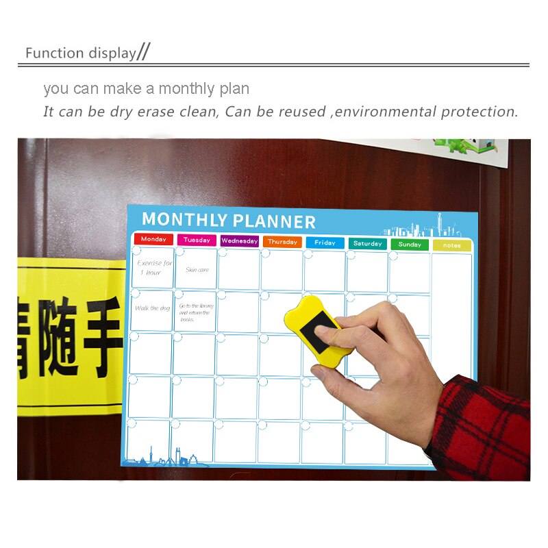 Magnetic Whiteboard Monthly Planner