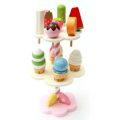Magnetic Wooden Ice Cream Toy with Stand Magnetic Wooden Ice Cream Toy with Stand