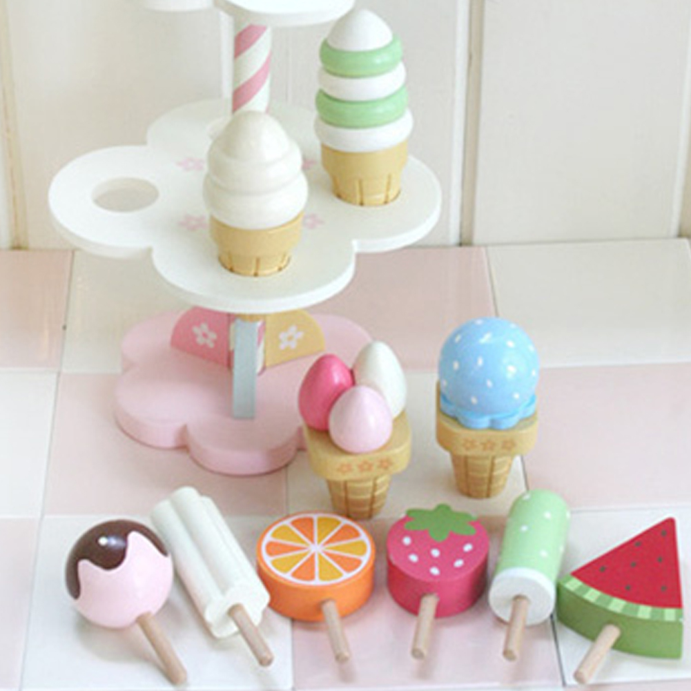 Magnetic Wooden Ice Cream Toy with Stand Magnetic Wooden Ice Cream Toy with Stand