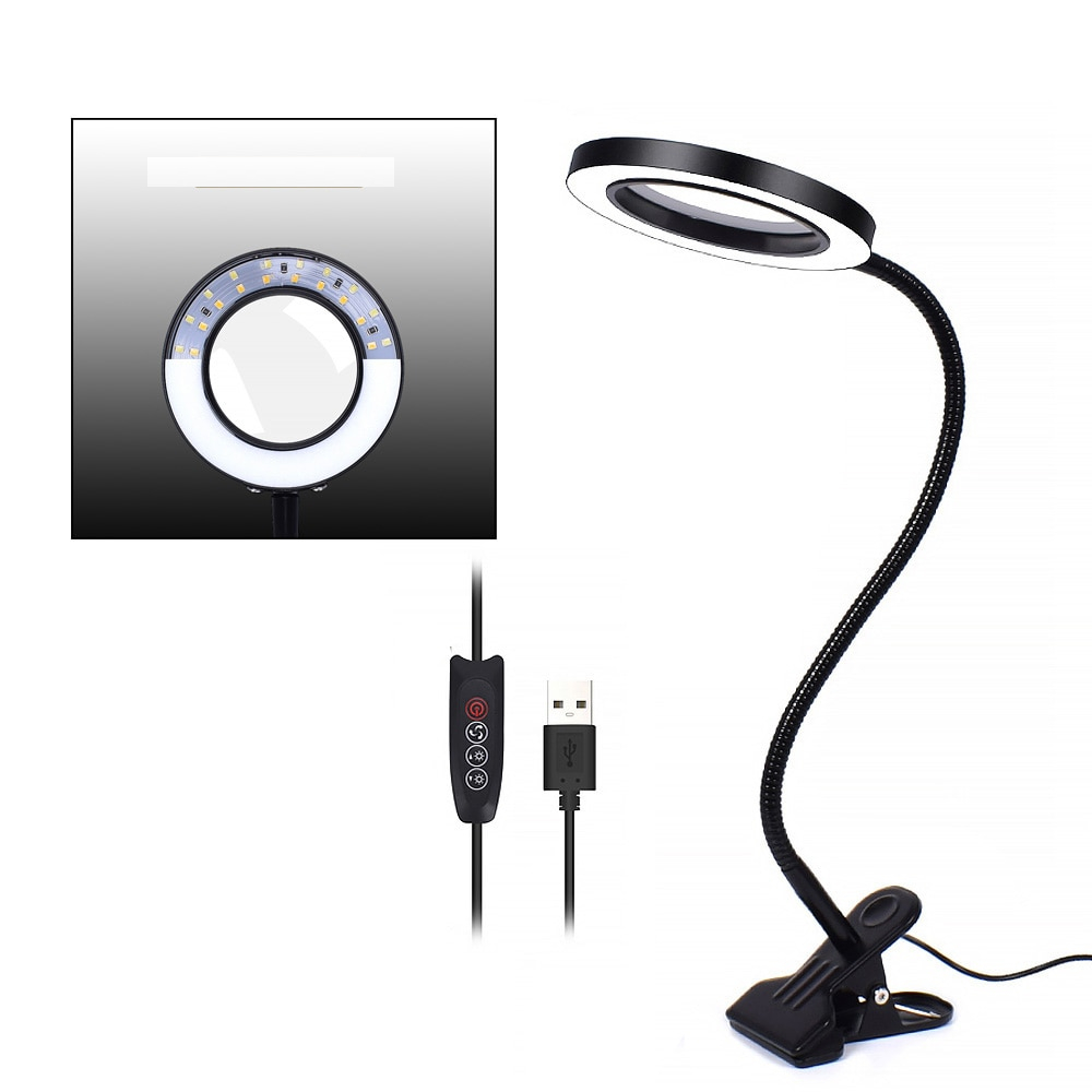 Magnifier with Light Flexible Lamp Magnifier with Light Flexible Lamp