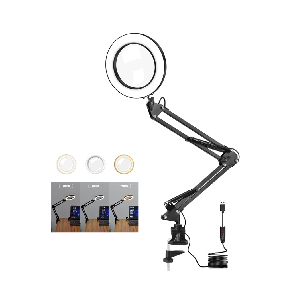 Magnifying Desk Lamp LED Glass Light Magnifying Desk Lamp LED Glass Light