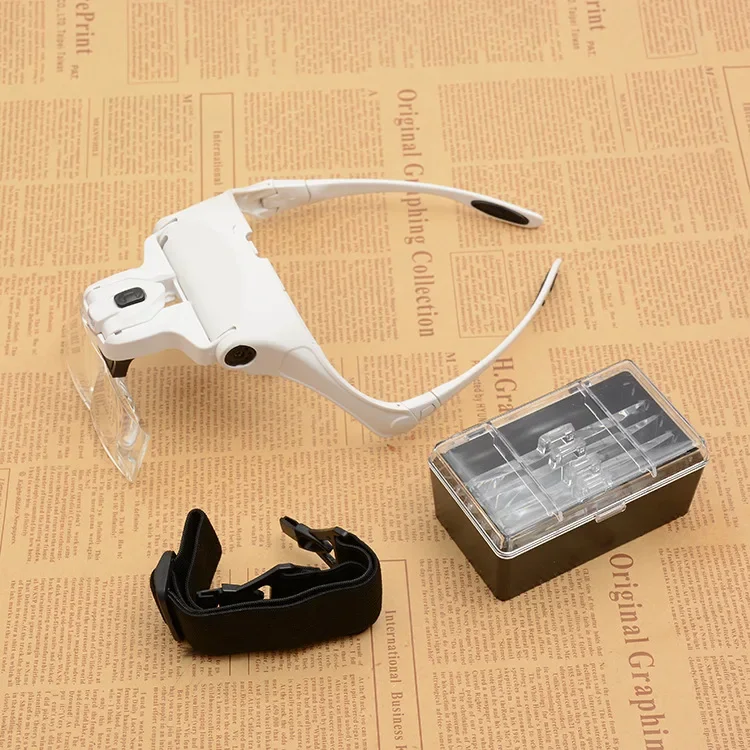 Magnifying Glasses Led Light Lamp Head Loupe Jeweler Headband Magnifier Eye Glasses Optical Glass Tool Repair Reading Magnifying Glasses Led Light Lamp Head Loupe Jeweler Headband Magnifier Eye Glasses Optical Glass Tool Repair Reading