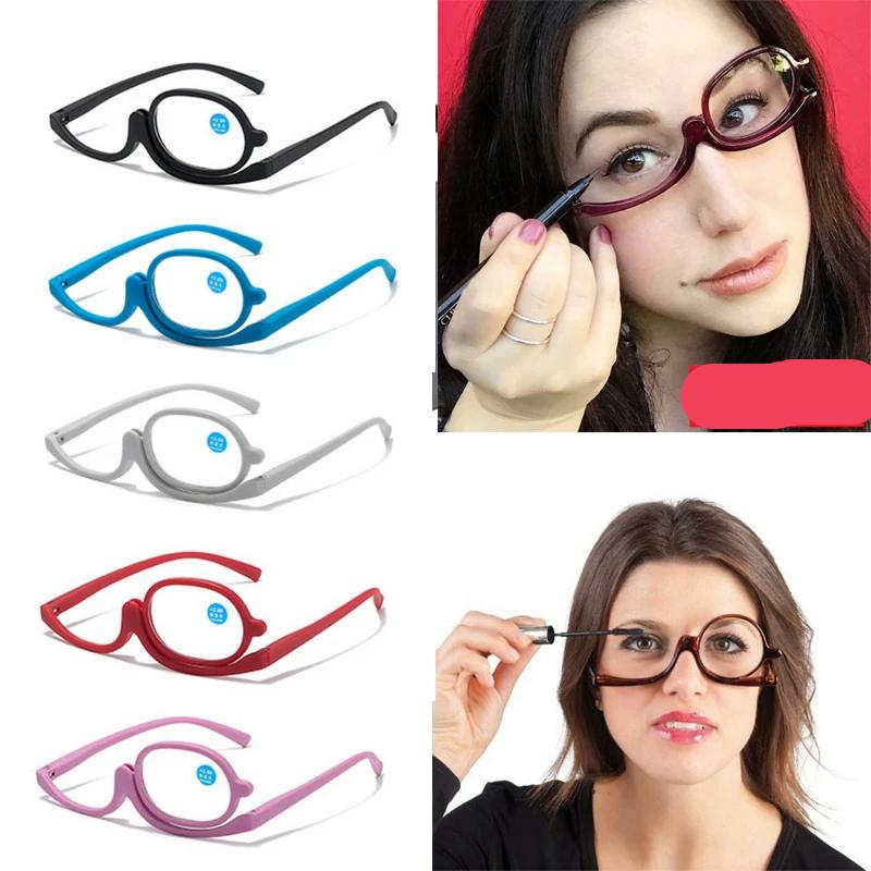 Magnifying Glasses Rotating Makeup Reading Glasses Anti Blue Light Make-Up Presbyopic Eyeglasses Diopter Magnifying Glasses Rotating Makeup Reading Glasses Anti Blue Light Make-Up Presbyopic Eyeglasses Diopter