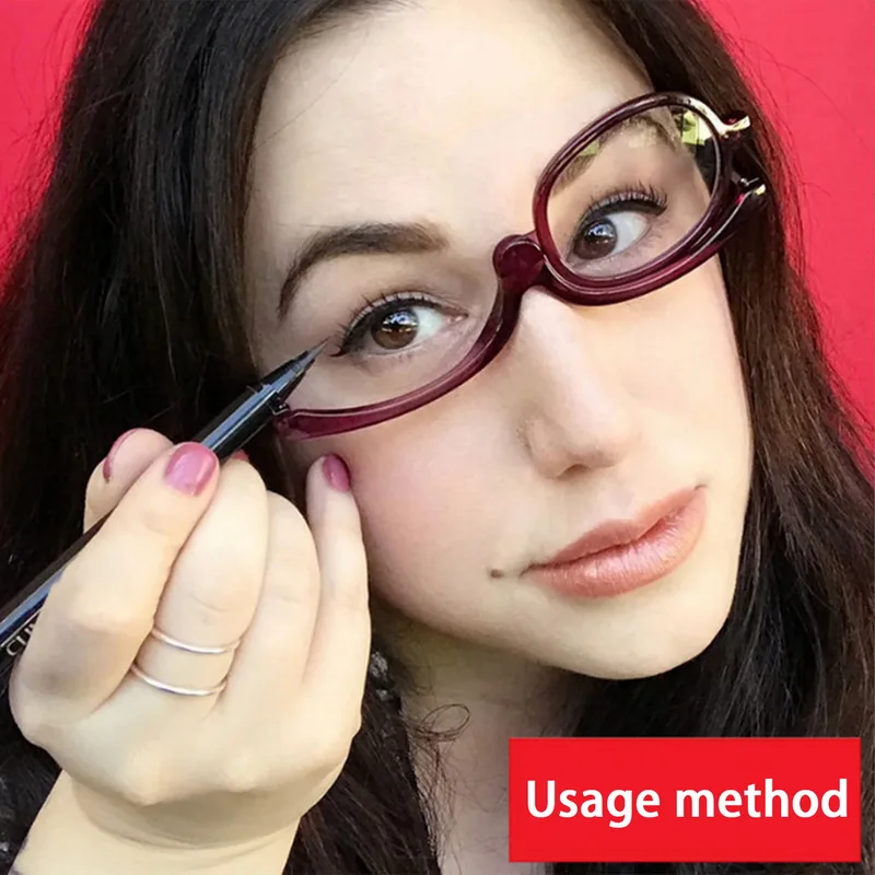 Magnifying Glasses Rotating Makeup Reading Glasses Anti Blue Light Make-Up Presbyopic Eyeglasses Diopter Magnifying Glasses Rotating Makeup Reading Glasses Anti Blue Light Make-Up Presbyopic Eyeglasses Diopter