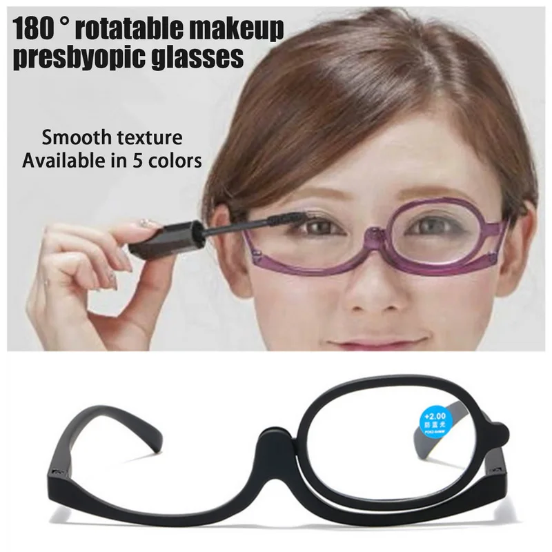 Magnifying Glasses Rotating Makeup Reading Glasses Anti Blue Light Make-Up Presbyopic Eyeglasses Diopter Magnifying Glasses Rotating Makeup Reading Glasses Anti Blue Light Make-Up Presbyopic Eyeglasses Diopter