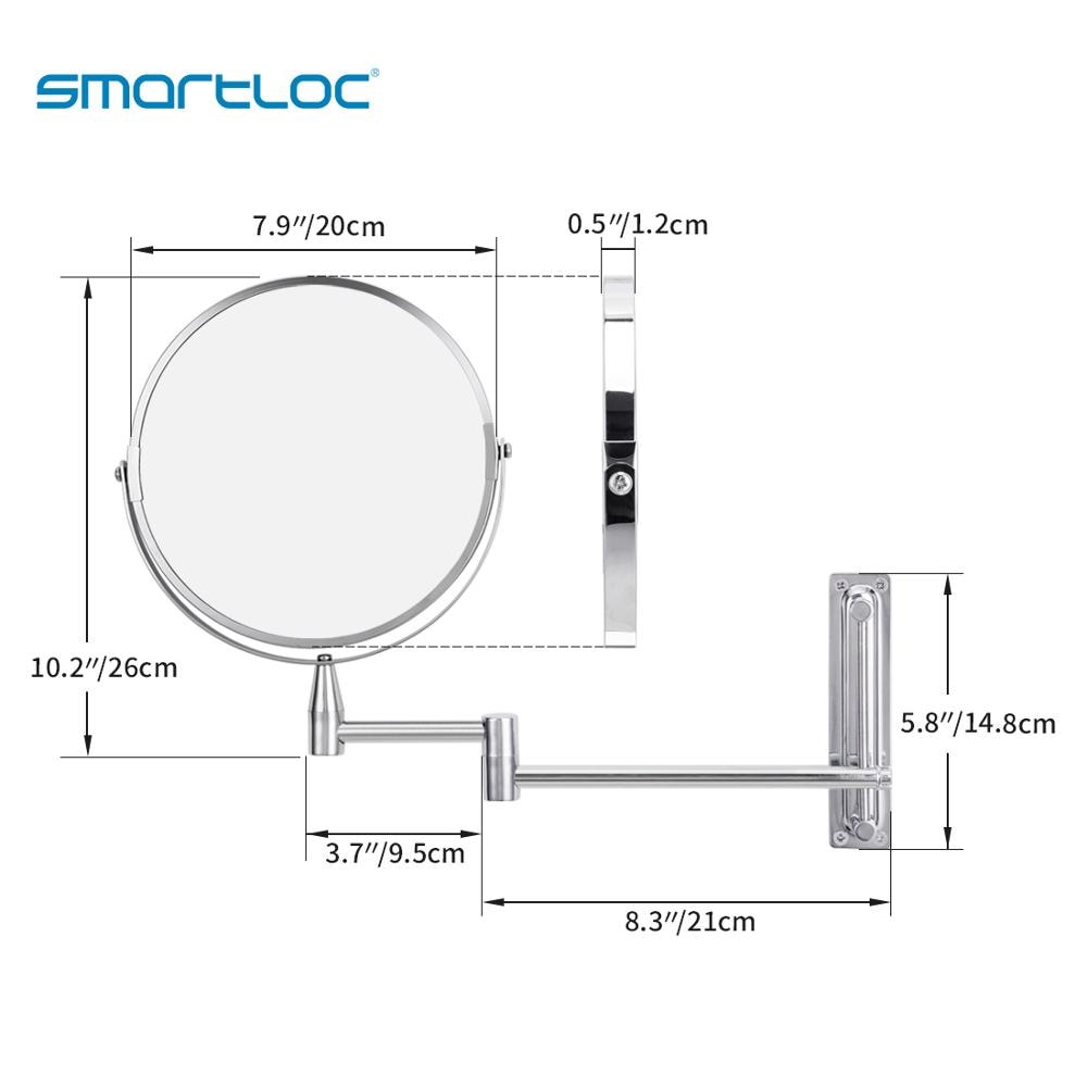 Magnifying Swivel Bathroom Mirror