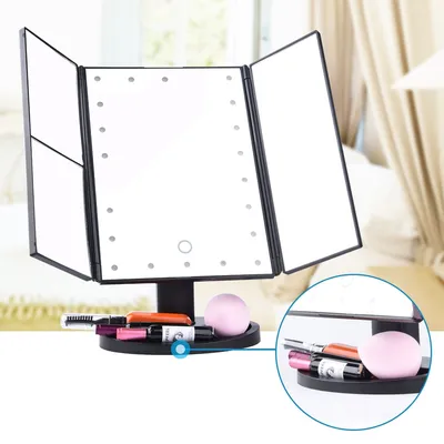 Magnifying Tri Fold Makeup Mirror