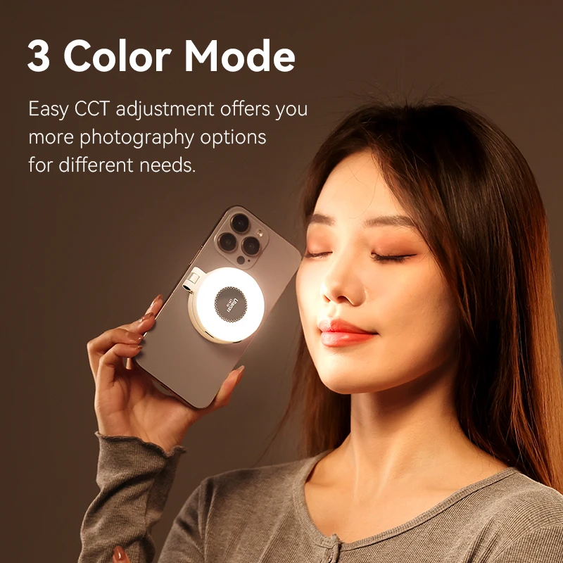 MagSafe Light Portable Selfie Light for iPhone Fill Light Phone Stand for Selfie Video Vlog