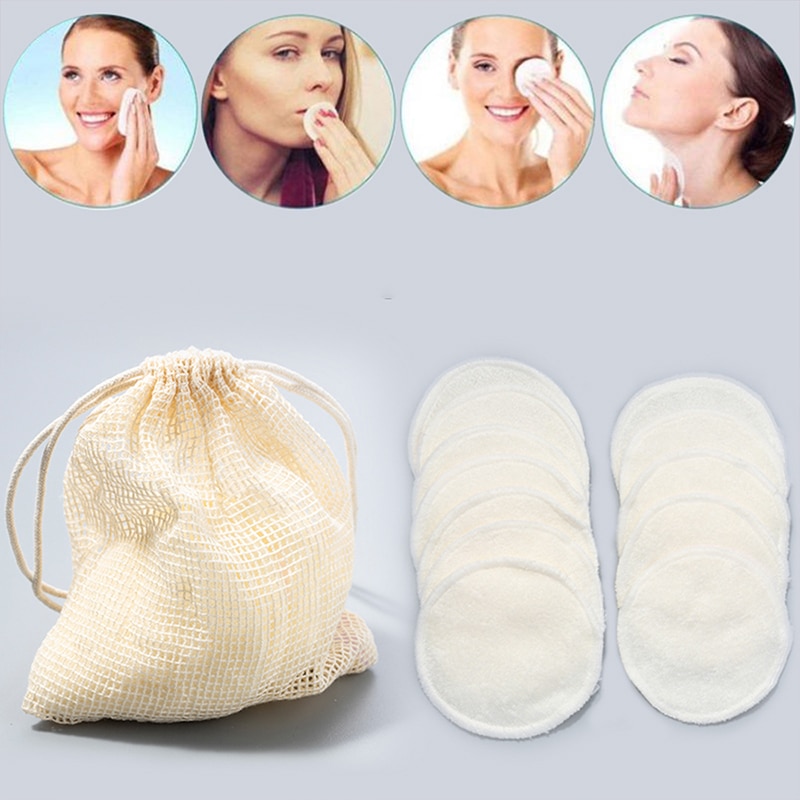 Makeup Bamboo Facial Pads with Bag (12pcs) Makeup Bamboo Facial Pads with Bag (12pcs)