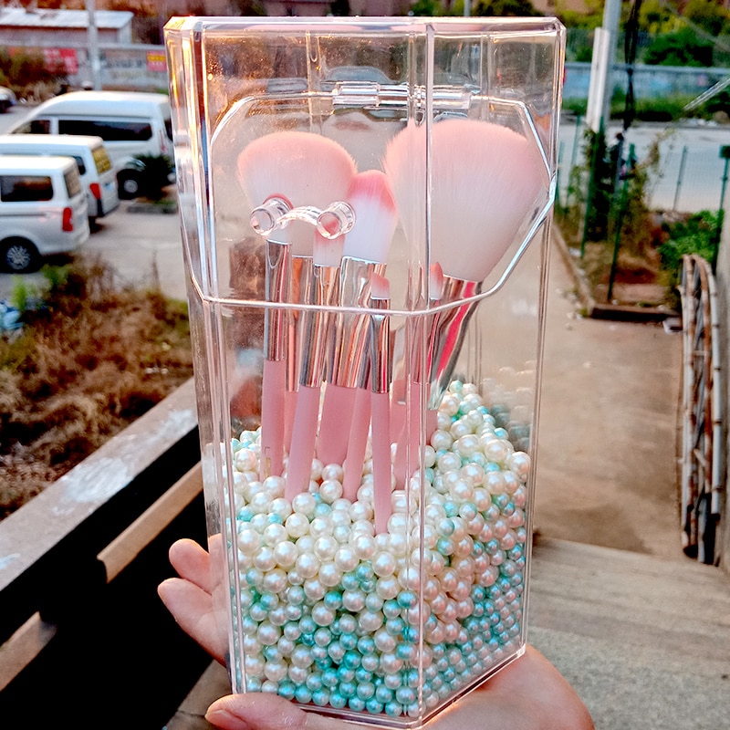 Makeup Brush Organizer with Pearl Beads Makeup Brush Organizer with Pearl Beads