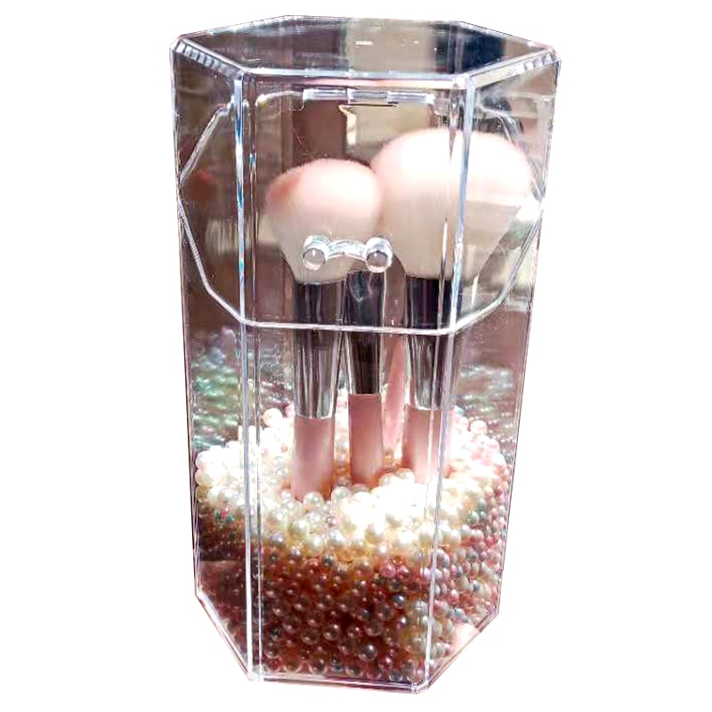 Makeup Brush Organizer with Pearl Beads Makeup Brush Organizer with Pearl Beads