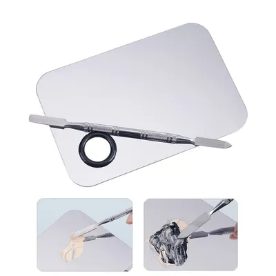 Makeup Mixing Plate with Spatula Set