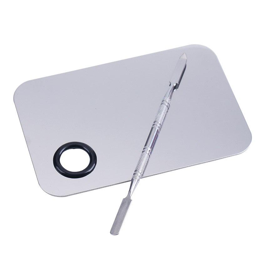 Makeup Mixing Plate with Spatula Set