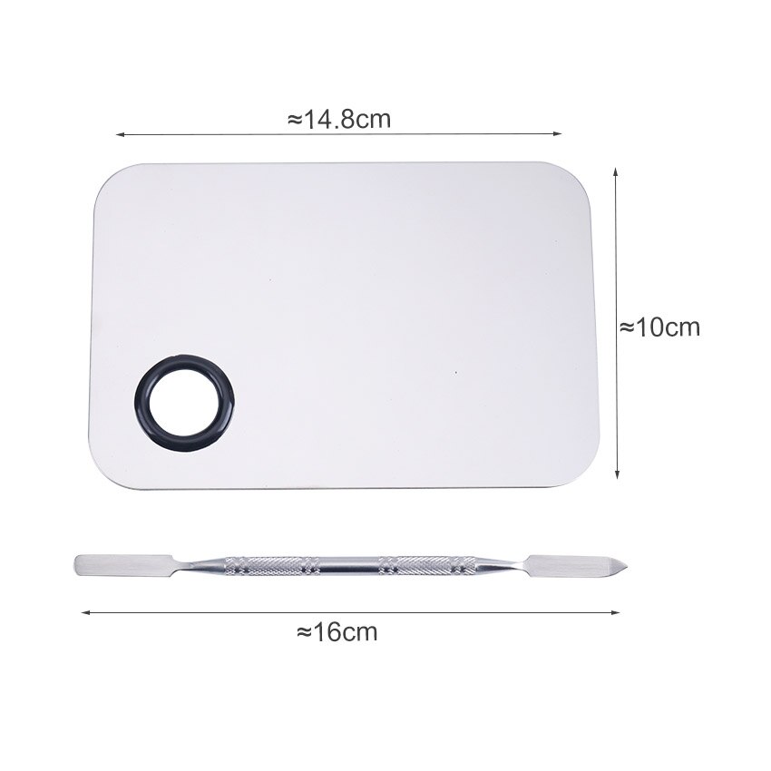 Makeup Mixing Plate with Spatula Set