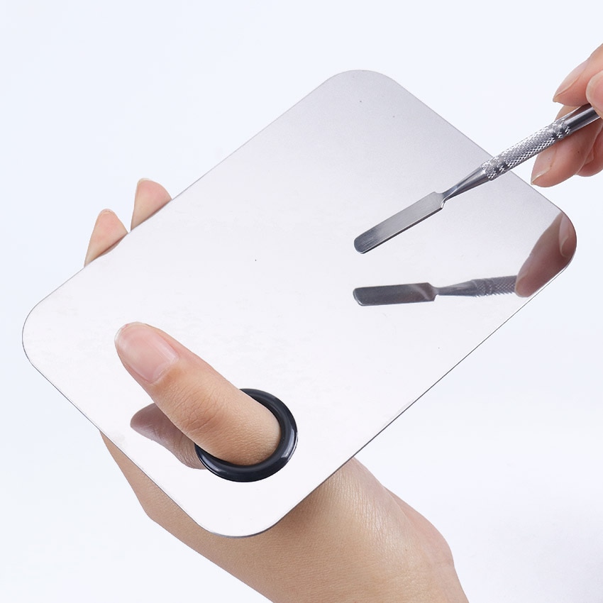 Makeup Mixing Plate with Spatula Set