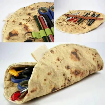 Makeup Pouch Tortilla Wrap Design