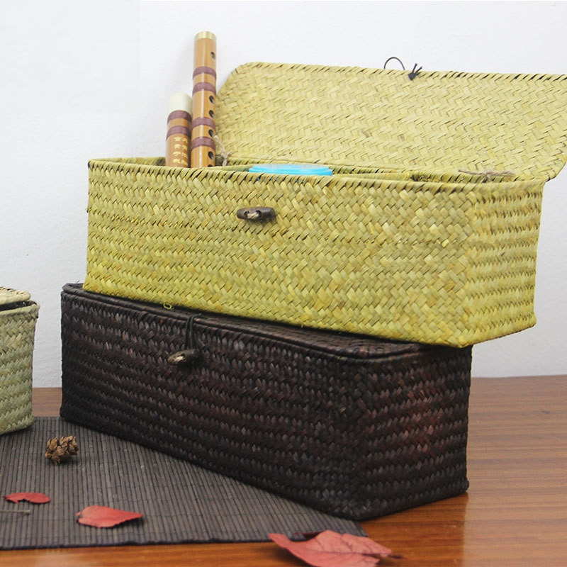 Makeup Storage Box Woven Sea Grass Makeup Storage Box Woven Sea Grass