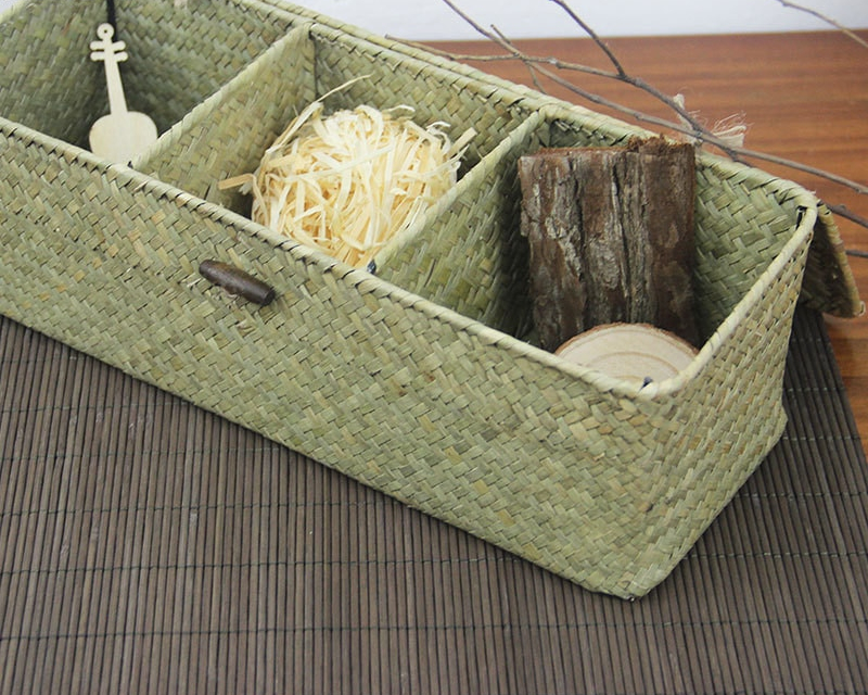 Makeup Storage Box Woven Sea Grass Makeup Storage Box Woven Sea Grass