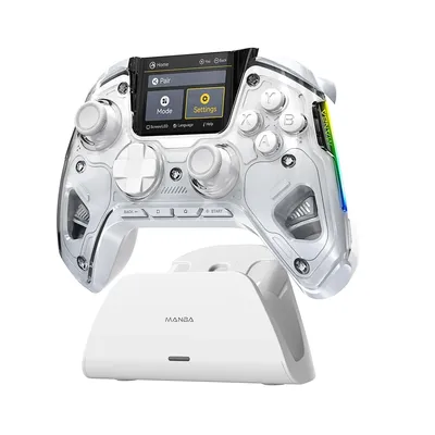 Mamba One V2 Wireless Gaming Controller for Switch/PC/iOS/Android Hall Effect Stick RGB Light 1800mAh with Charging Dock Mamba One V2 Wireless Gaming Controller for Switch/PC/iOS/Android Hall Effect Stick RGB Light 1800mAh with Charging Dock