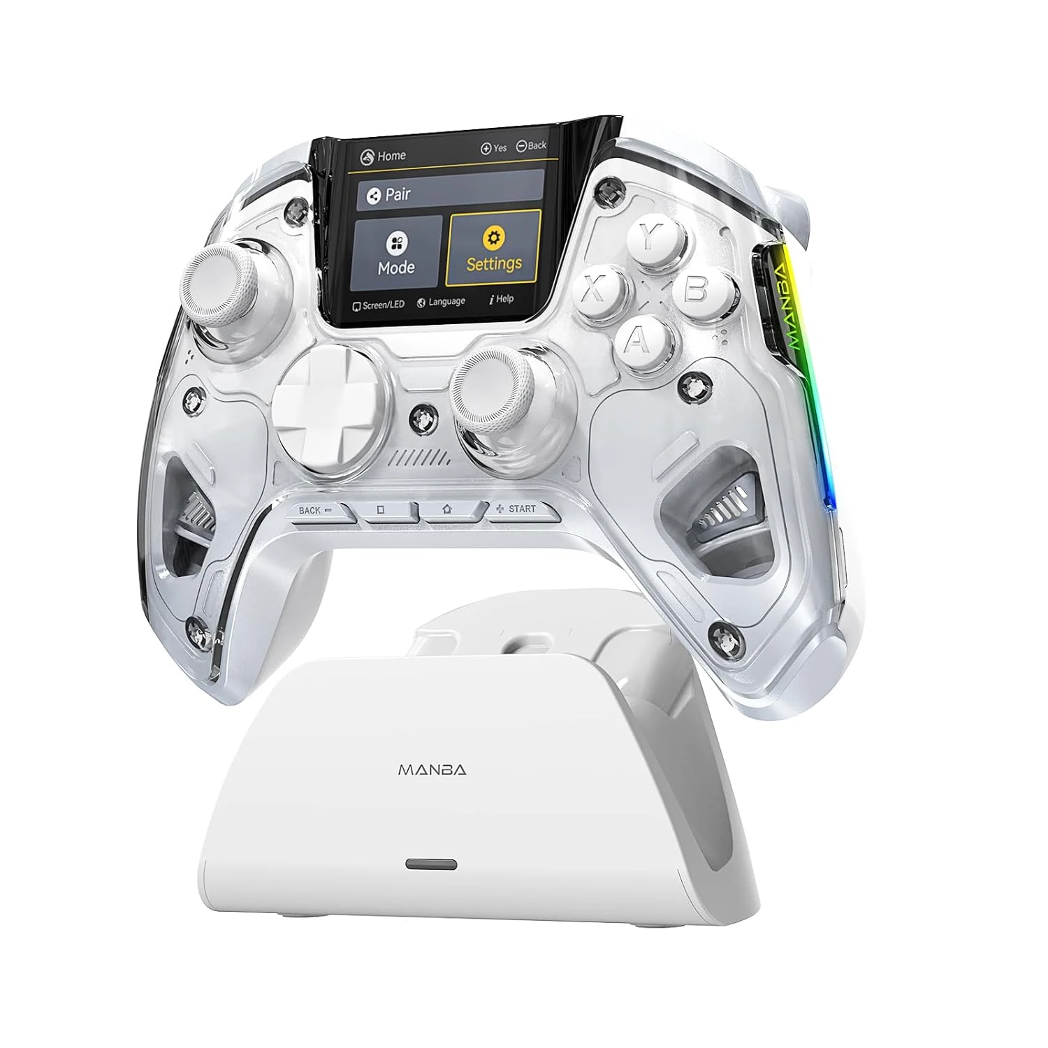 Mamba One V2 Wireless Gaming Controller for Switch/PC/iOS/Android Hall Effect Stick RGB Light 1800mAh with Charging Dock Mamba One V2 Wireless Gaming Controller for Switch/PC/iOS/Android Hall Effect Stick RGB Light 1800mAh with Charging Dock