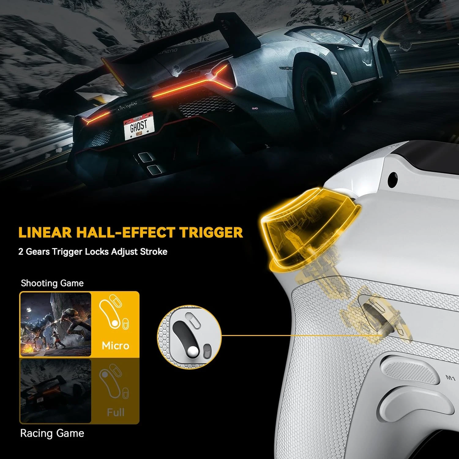 Mamba One V2 Wireless Gaming Controller for Switch/PC/iOS/Android Hall Effect Stick RGB Light 1800mAh with Charging Dock Mamba One V2 Wireless Gaming Controller for Switch/PC/iOS/Android Hall Effect Stick RGB Light 1800mAh with Charging Dock