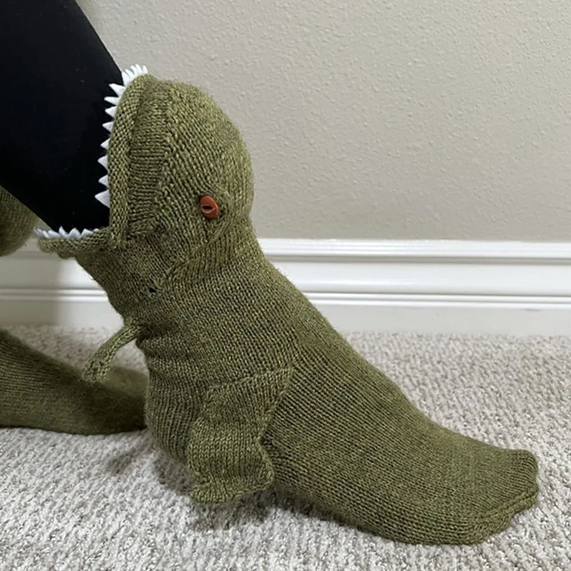 Man Woman Winter Fashion Designer Jurassic Creative Dinosaur Socks Red Dragon Wool Knitted Floor Room Keep Warm Funny Man Woman Winter Fashion Designer Jurassic Creative Dinosaur Socks Red Dragon Wool Knitted Floor Room Keep Warm Funny