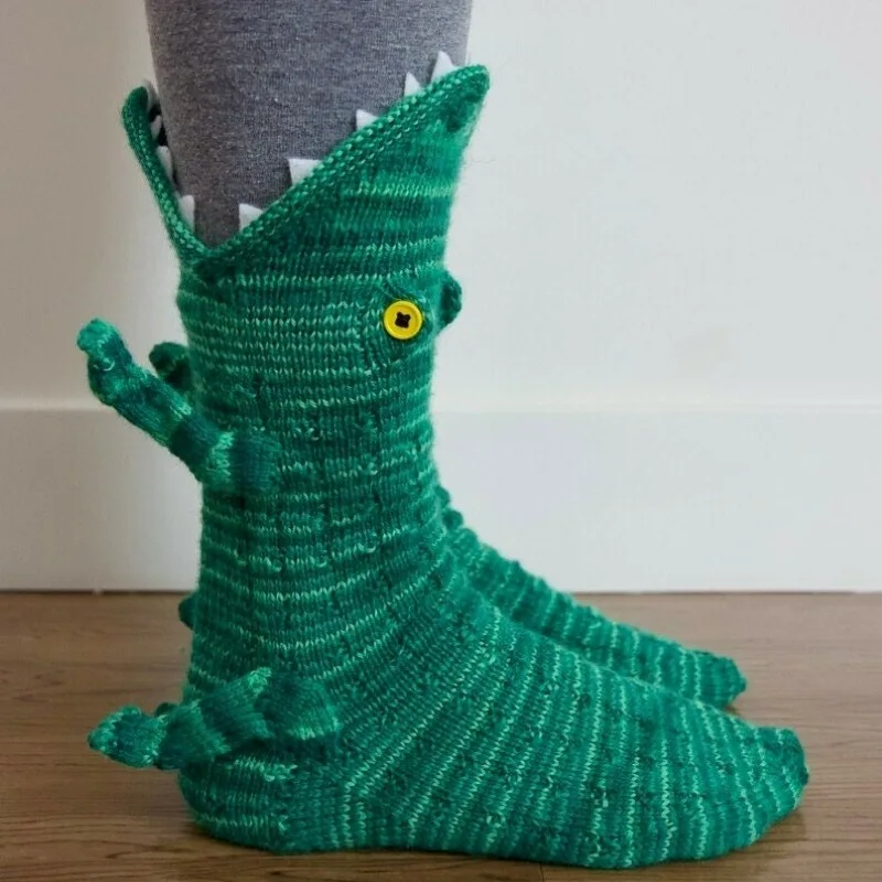 Man Woman Winter Fashion Designer Jurassic Creative Dinosaur Socks Red Dragon Wool Knitted Floor Room Keep Warm Funny Man Woman Winter Fashion Designer Jurassic Creative Dinosaur Socks Red Dragon Wool Knitted Floor Room Keep Warm Funny