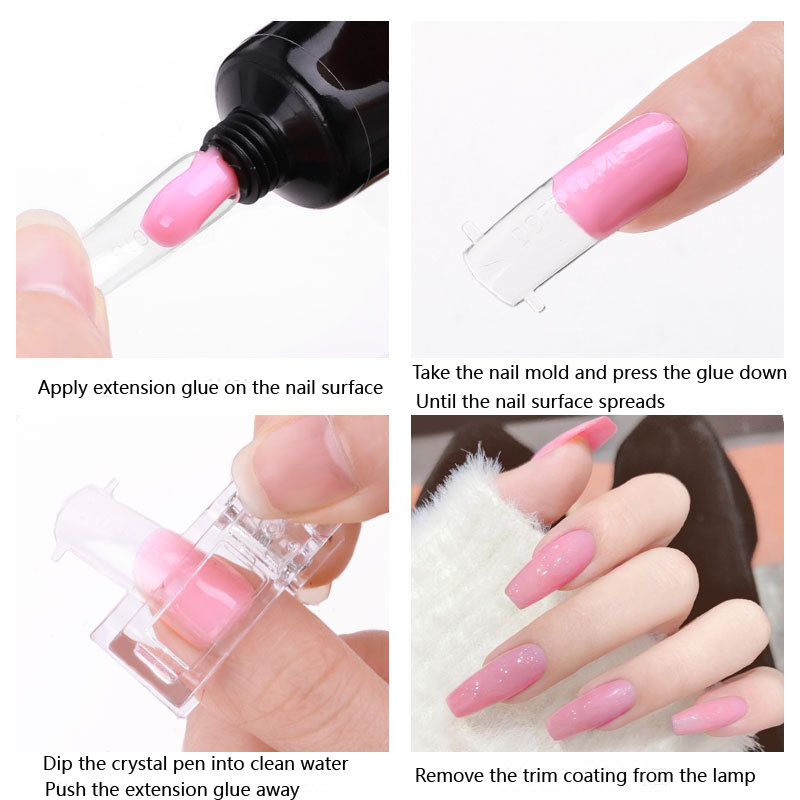 Manicure Plastic Nail Tip Clips (5pcs)