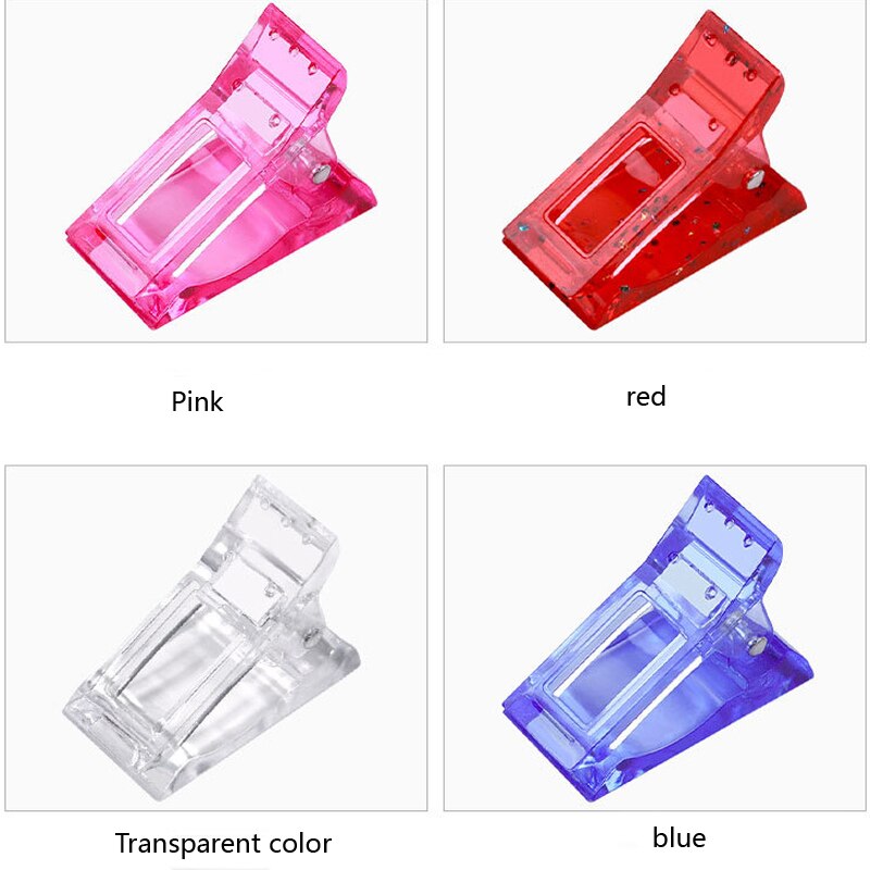 Manicure Plastic Nail Tip Clips (5pcs)