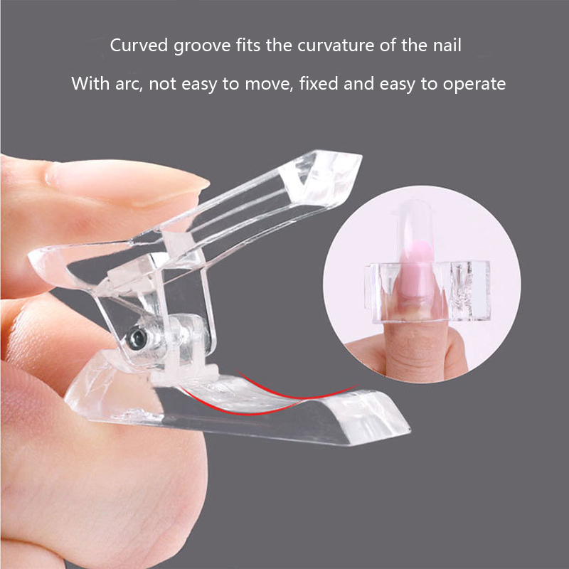 Manicure Plastic Nail Tip Clips (5pcs)