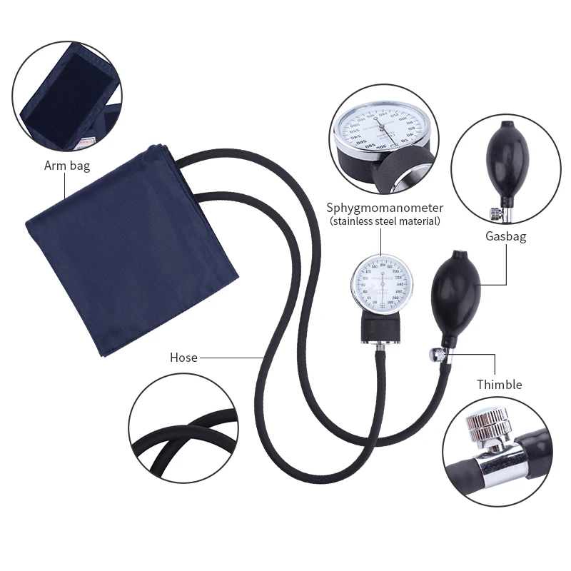 Manual Blood Pressure Monitor Diastolic Sphygmomanometer Double-sided Medical Doctor Stethoscope Sphygmomanometer Cuff