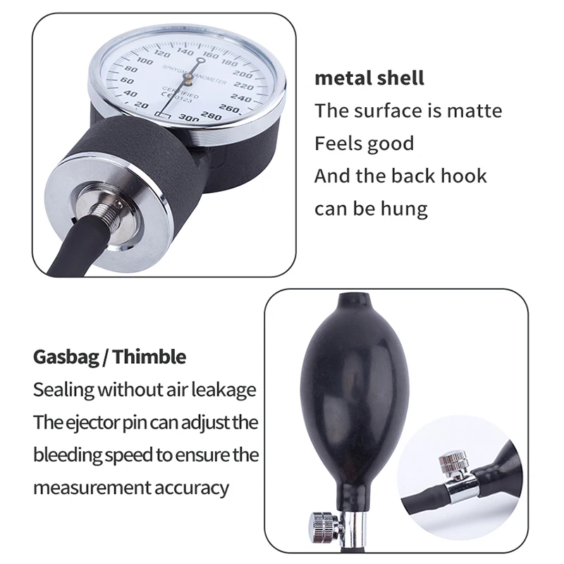 Manual Blood Pressure Monitor Diastolic Sphygmomanometer Double-sided Medical Doctor Stethoscope Sphygmomanometer Cuff