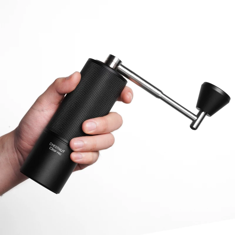 Manual Coffee Grinder Capacity 20g Hand Adjustable Steel Core Burr HRC 55-58 Hardness Aluminum Alloy Housing Send