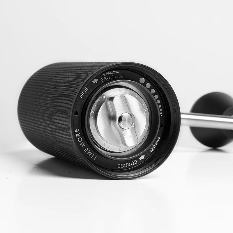 Manual Coffee Grinder Capacity 20g Hand Adjustable Steel Core Burr HRC 55-58 Hardness Aluminum Alloy Housing Send