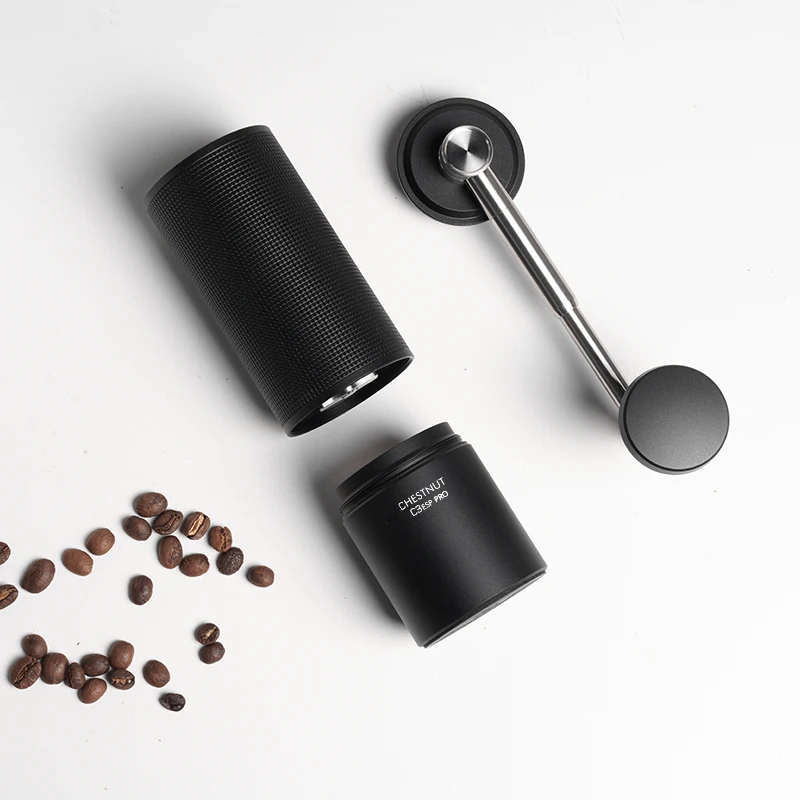 Manual Coffee Grinder Capacity 20g Hand Adjustable Steel Core Burr HRC 55-58 Hardness Aluminum Alloy Housing Send