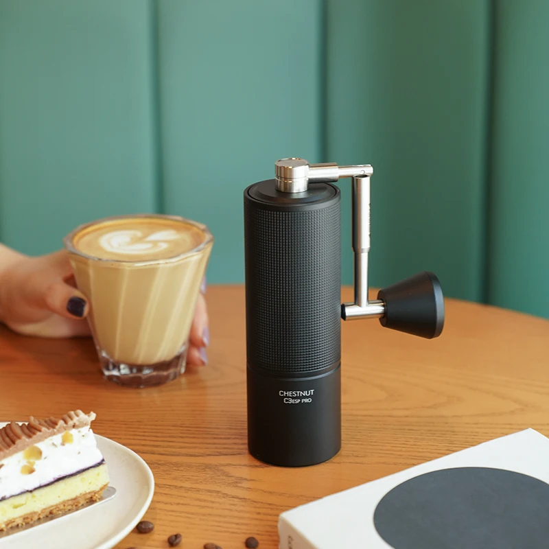 Manual Coffee Grinder Capacity 20g Hand Adjustable Steel Core Burr HRC 55-58 Hardness Aluminum Alloy Housing Send